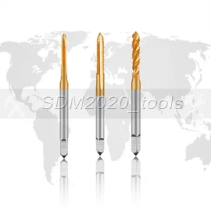 M2 × 0.4 mm right-hand Machine TiN Ti plated tap HSS Threading Tools M2*0.4 - Picture 1 of 8