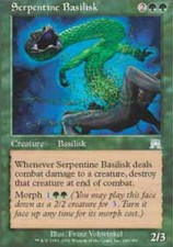 MTG magic cards 2x x2 Light Play, English Serpentine Basilisk Onslaught