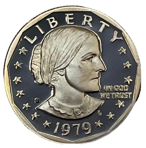 GEM PROOF 1979-S Susan B Anthony Dollar San Francisco Mint TYPE 1 - Filled S Cover
