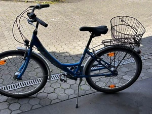 Mädchenfahrrad 24 Zoll Rabeneick blau, Nabendynamo, 7-Gang Nexusschaltung - Bild 1 von 6