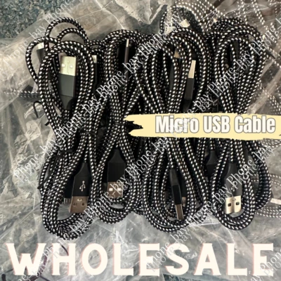 Bulk Lot 3/6/10FT Micro USB Fast Charger Cable For Samsung LG Charging Data Cord - Image 1 of 4