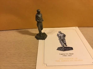 Vintage Saturday Evening Post Franklin Mint Pewter Figurine JOGGING INTO SHAPE - Picture 1 of 2