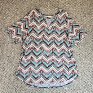 Boobie Brooks Shirt Blouse Womens 2X Short Sleeve Pullover - Picture 1 of 8