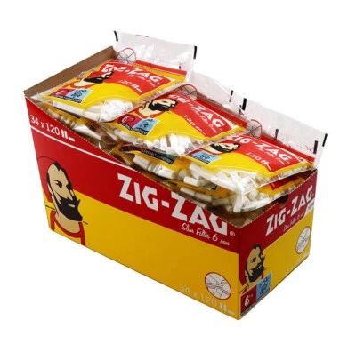2 Boxen (68x) ZIG-ZAG Zigarettenfilter Slim 6mm Filter