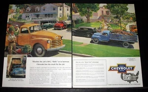 1952 ALTE ZEITSCHRIFT PRINTANZEIGE, CHEVROLET TRUCKS, ERSTNACHFRAGE, WERT UND VERKAUF! - Bild 1 von 1