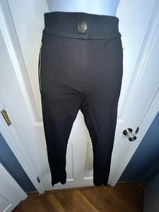 Loft Mujer’s 6 Negro Rayón Ponte Recortado Moderno Ajustado Vestido Pantalón Leggings S Cremallera - Imagen 1 de 14