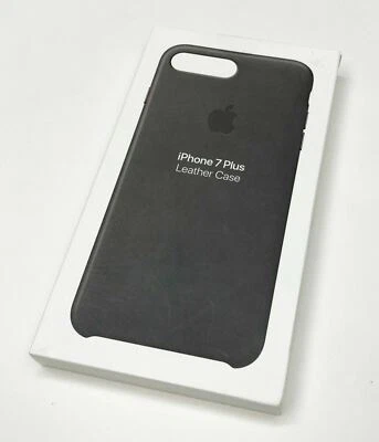 Genuine Apple Leather Back Case Cover for iPhone 7/8/7+/8+ Storm Gray/Black - Image 1 of 4