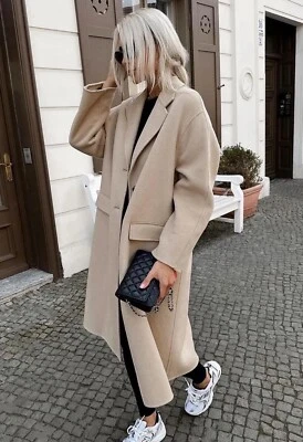 ZARA CAMEL DOUBLE FACED WOOL COAT ZW COLLECTION. 7522/247 Size M/L BNWT RRP £130 - Image 1 of 4