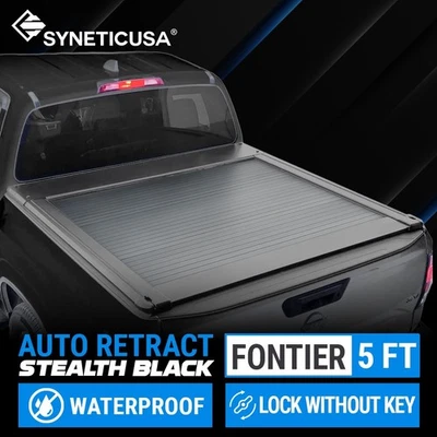 For 5ft Bed 2015-26 Nissan Frontier Aluminum Auto AR Retractable Tonneau Cover - Image 1 of 4