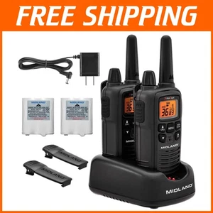 Black FRS Walkie Talkies - NOAA Weather Alerts, 36 Channels - Picture 1 of 10