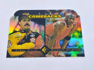 1995 Upper Deck SP Comebacks Die-Cut #CB1 MICHAEL JORDAN /ERNIE IVAN!! - Image 1 of 2