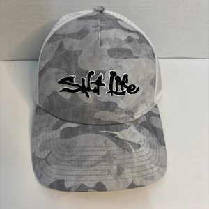 Cappello Berretto SALT LIFE Pesca Sport Golf NUOVO Dive/Surf Grigio Mimetico Snap-Back Nuovo con etichette - Foto 1 di 12