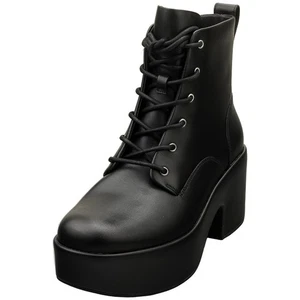 FitFlop Platfforms Womens Heeled Boots in Black - Picture 1 of 8