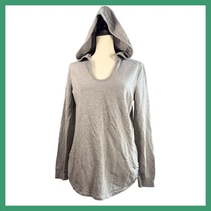 NWT Barefoot Dreams Malibu Collection Gray Hoodie Long Sleeve Ruched Sides Women - Picture 1 of 10