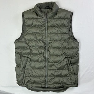Champion Puffer Vest Men’s Medium Olive Green Full Zip Sleeveless Pockets Warm - Picture 1 of 13