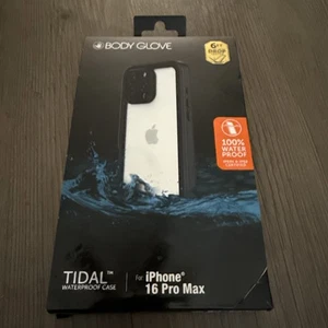 Body Glove Tidal Waterproof Case iPhone 16 Pro Max Black Clear 360° Protection - Picture 1 of 4