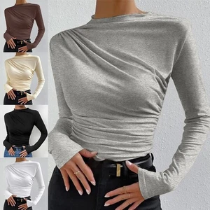 2) Y2K Streetwear Basic Bottoming Top Women's Pliable Slim Fit T shirt - Picture 1 of 49