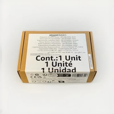 Amazon Basics Computer Mouse Wireless, Ergonomic, 2.4 GHz Optical,DPI Adjustable - Image 1 of 3