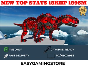 🔥ARK Survival Ascended | PvE PC/XBOX/PS5 | Top Stats Tek Rex 18kHp 1895M - Picture 1 of 8