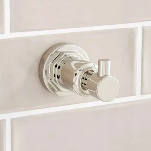 Gancio accappatoio firmato hardware Greyfield nichel lucido SHGFRHPN - Foto 1 di 8