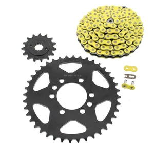 07-2008 for Suzuki LTZ400 Z400 QuadSport Yellow Chain & Black Sprocket 15/40 96L - Foto 1 di 1