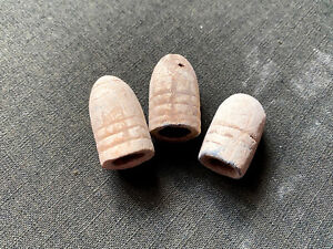 Antique Old Dug Relics Civil War Minnie Lead Bullets * Set 3 pcs