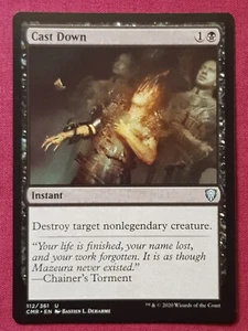 Magic The Gathering COMMANDER LEGENDS CAST DOWN black card MTG - Picture 1 of 2
