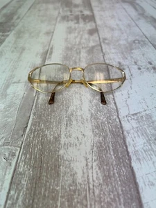 Vintage Christian Dior Prescription Reading Glasses Gold Thin CatEye Oval Frame - Picture 1 of 13