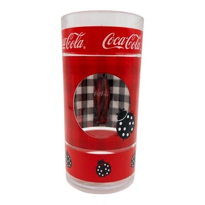 Vintage Coca Cola Thermo-Serv 1998 Ladybug Plastic Cup With Label Made in USA - Image 1 of 4