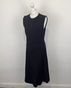 Joseph Fulton Compact Robe Dress Black Virgin Wool Size 38 EU / 10 UK Women’s - Picture 1 of 13