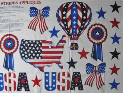 APLICACIONES ESTRELLAS Y RAYAS AÑOS 90 Panel impreso para apliques fusibles     Foto 1 de 2