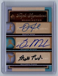 2012  SP Signature #WAS-13 Destin Hood / Shairon Martis / Matthew Purke AU - Picture 1 of 2