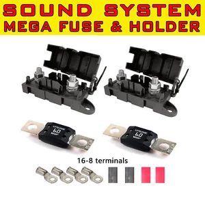 MEGA FUSE HOLDER KIT 60AMP FOR DUAL BATTERY Systems DC-DC Charger BCDC1240 - Imagen 1 de 3