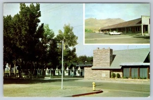 Scott Shady Court, Winnemucca, Nevada, Vintage Chrome Split View Postcard - Picture 1 of 2
