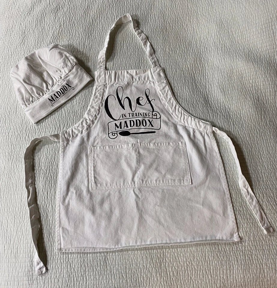 Delantal de cocina Maddox (personalizado) niños chef en traje de entrenamiento/niño talla única Foto 1 de 1