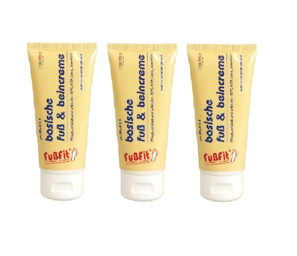 CareMed Basisches Fußcreme FußFit 3x 75ml Tube