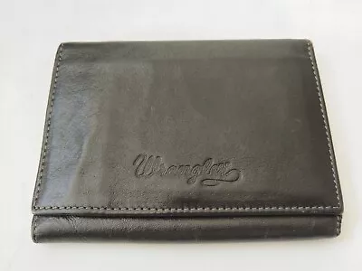 Auténtico Wrangler Hombres real 100% cuero cartera original artículo VINTAGE - Imagen 1 de 4