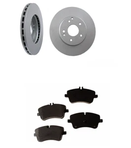 x2 CENTRIC FRONT Brake Rotor Disc Kit BREMBO Pad Set for Mercedes VERIFY FITMENT - Picture 1 of 4