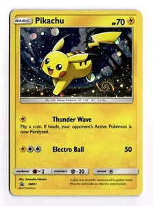 Tarjeta Pokémon Pikachu #SM81 Cosmos Foil Black Star Promo SM GALAXY SWIRL TCG CASI NUEVA - Imagen 1 de 2