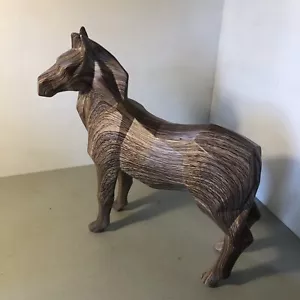 More details for resin modern zebra figurine model wood effect
