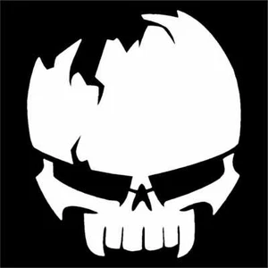 prespaced sticker skull punk motorcycle car pre-spaced sticker decal calaveras - Picture 1 of 1