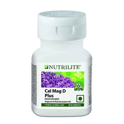 NUTRILITE® Cal Mag D Plus | Para huesos sanos y fuertes | 90 pestañas | ENVÍO GRATUITO Foto 1 de 4