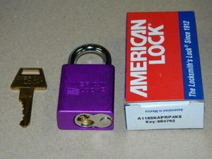 American Lock Purple Anodized Aluminum Safety Padlock A1165KAPRP4KS NEW - Picture 1 of 3