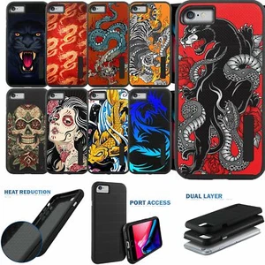 Case for iPhone 7/ iPhone 8, Unique Two Piece Slim Case with Design - Picture 1 of 81