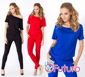 Mujer Sexy Mono Cuello Barco manga corta Pitillo Mono Tallas 8-18 fm07 - Imagen 1 de 9