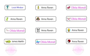 Personalised School Stickers Labels Stick on Name Tags Kids Waterproof Lunchbox - Picture 1 of 19