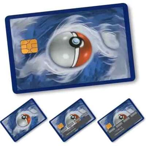 Pokemon Retro Carta di Credito Skin Decalcomania Carta Pokemon 4 Stili in Uno Nuovo - Foto 1 di 5