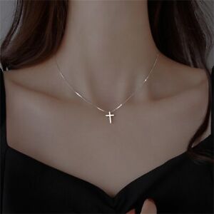 Women's Fashion Jewelry Silver Cross Crucifix Pendant Necklace 1-66