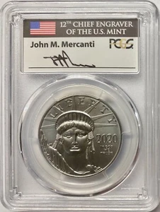 2020 $100 One Ounce Platinum American Eagle PCGS MS70 FDI Mercanti  - Picture 1 of 4
