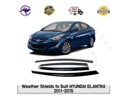 Weather Shields Weathershields Window Visors To Suit Hyundai Elantra MD 2011-15 - image 1 of 4